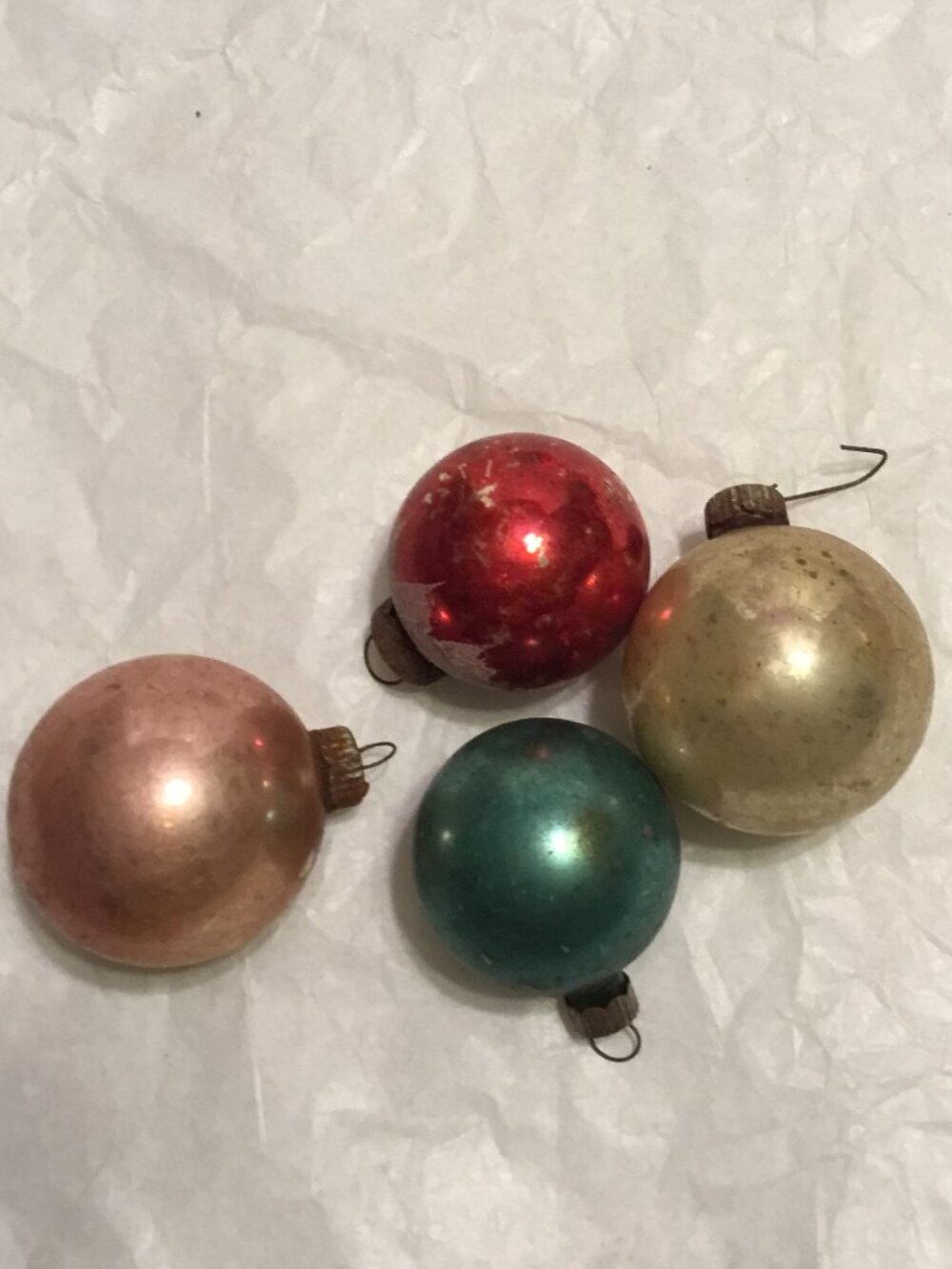 Very colorful lot of 8 antique & fragile glass Christmas tree ornaments - Picture 12 of 15
